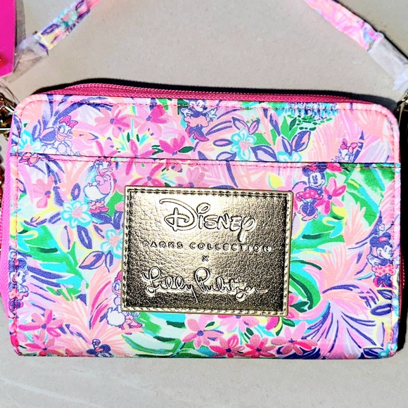 Lilly Pulitzer Disney Floral Purse in Pink, Green, and Purple - Picture 3 of 5